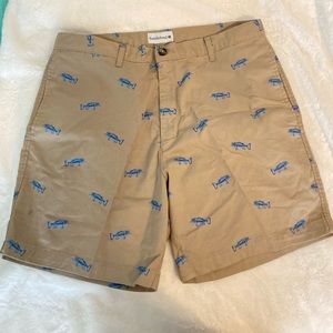 Saddlebred Shorts Bass Fish Pattern Comfort Flex Size 38W